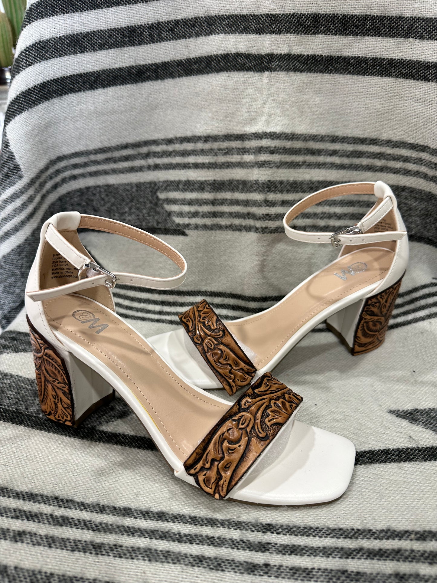 Tooled Leather Wedding & Prom Heels