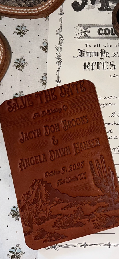 Leather Wedding Invitations